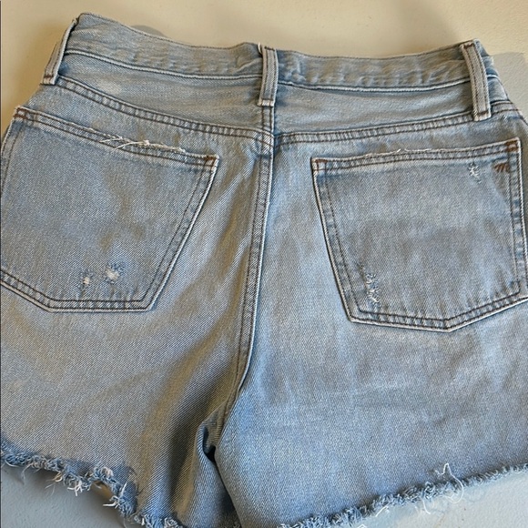 Distressed Light Blue Denim Shorts - Picture 5 of 5